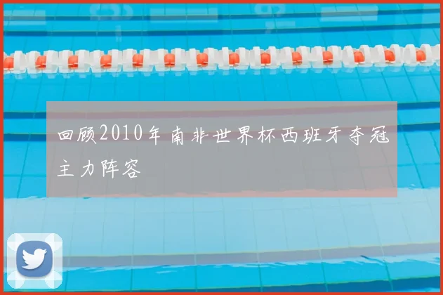 回顾2010年南非世界杯西班牙夺冠主力阵容